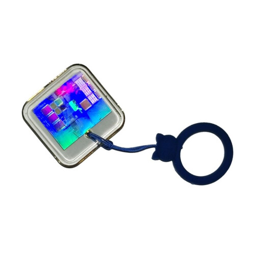 CPU Wafer Keychain Processor Memory Chip Glue Drip Decoration for  for  Silicon Wafer Research Teaching 1