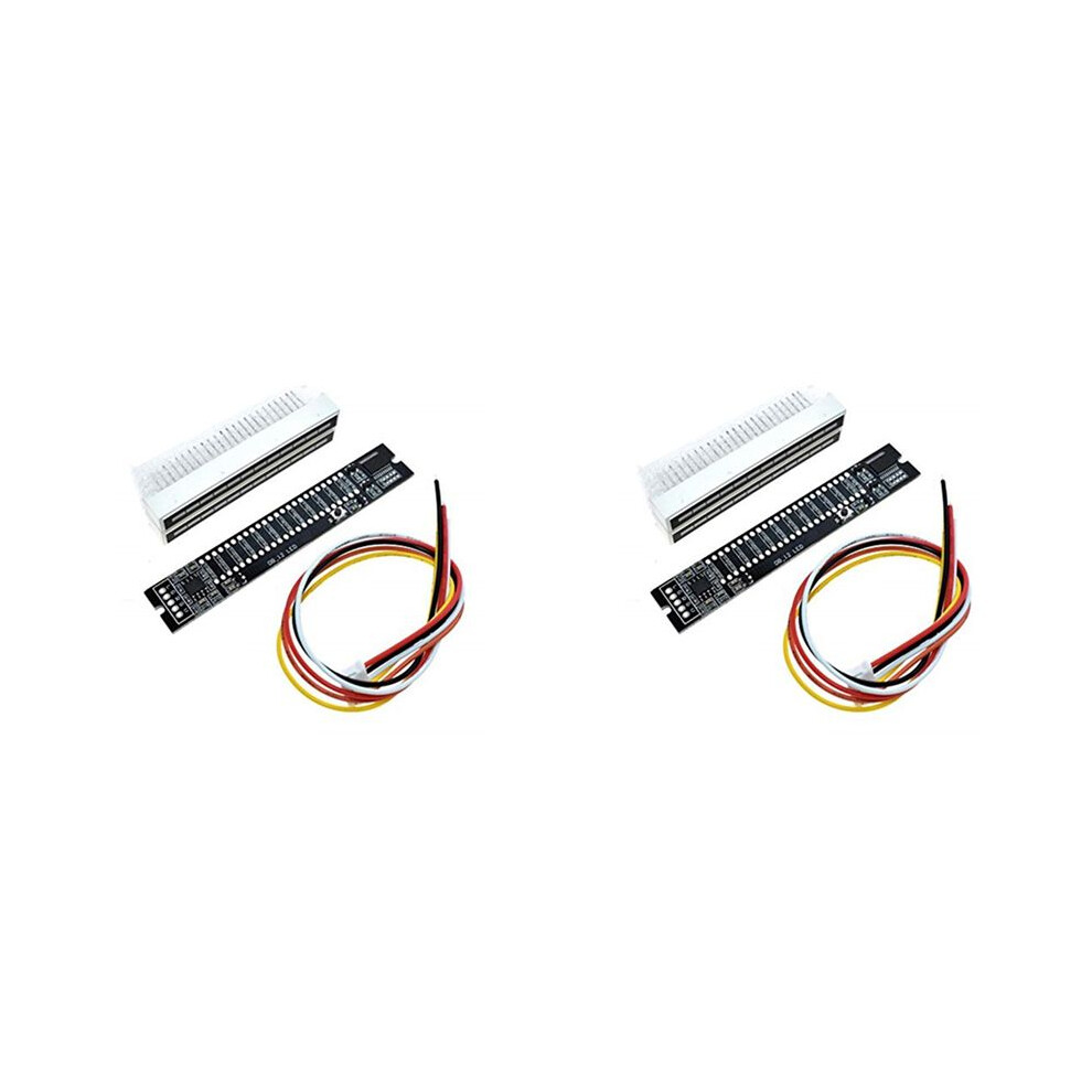 2X Dual 12 Level Indicator Vu Meter Stereo Amplifier Board Adjustable Speed Board With Agc Mode, Diy Kits Light 4711285645416