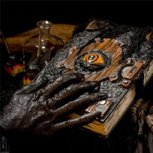 Boek van Het Halloween-Decor Realistisch Necronomicon-Boek Heksdecoratie Handgemaakt Zwart Spreukenboek Spooky Seizoensprop
