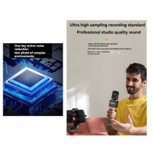 Comica Revo S Wireless Microphone 48kHz/24bit, Cardioid Polar Pattern, Denoise, for Smartphone Interviews and Outdoor Use