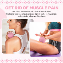 KSONE Bola de Masaje Bola de Fascia de 6,3 cm Bola de Lacrosse Bola PortáTil de la Fisioterapia del Alivio del Dolor de la RelajacióN Muscular del