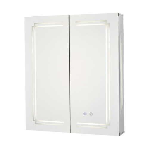 Living And Home Wall-mounted Bathroom Mirror Cabinet with Led Lights 2
