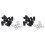 20PCS 3.5MM  Stereo Female Panel Mount Headphone Jack Solder, Black 4 Conductor 1
