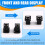 2Pcs Ethernet GigE RJ45 Cat 6A EtherCON Feedthru Modular Panel Connector for Switchcraft EH Series Neutrik NE8FDX-P6 4
