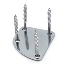 Electric Guitar Neck Plate Curved Cutaway Semi Round Asymmetry Neck Joint Back Mounting Plate 4 Holes with Screws B