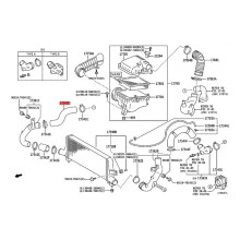 17341-0E021 Turbo Air Tube Intercooler Pipe17341-0E02 for  Hilux 2015-2022 Fortuner Charge Air Cooler Intake Hose