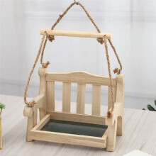 Vogelfutterspender Aus Holz für Den Außenbereich, Automatischer Hängesessel-Futterspender, für Balkon, Villa, Garten, Vogelfutterspender,