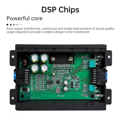 4 Channel 12V 80W X 4 Class A/B Audio Modification Power Amplifier Digital Sound Processor for Android Car Player 1