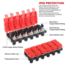 5 Way Car Midi Fuse Box Block Holder 200A Multi-Pole Fuse Block Marine SUV BDFS MIDI Fuse Holder for RV Car Boat Bus