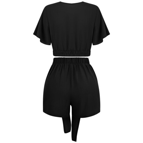 Conjunto de Top e Shorts Preto L 1