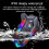 Motorcycle Helmet Headset  5.3 Voice Control Wireless Hands- Talking Waterproof Connecting 2 Phones Same 5