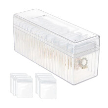 Acrylic Jewelry Box Organizer, with 20 Portable Anti Tarnish Jewelry Bags, Travel Jewelry Organizer, Jewelry Organizer