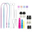 Flexible Drawstring Threader Set with Stainless Steel Sewing Loop Hook Seam Tweezers Cord Lock 4