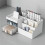 Large Capacity Desk Organizer - Desktop Storage Box with Drawer, Pen Holder, and Divided Compartments 3
