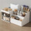 Large Capacity Desk Organizer - Desktop Storage Box with Drawer, Pen Holder, and Divided Compartments 4