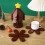 Kitchen Insulation Mat Christmas Tree Shaped Solid Wood Dining Table Anti Scalding Coasters Pot Mat Home Decoration A 3