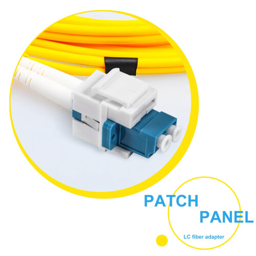 LC Fiber Optic Adapter LC to LC Duplex Multimode 10GB F/F  Coupler for Wall Plates, Patch Panels 2