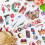 Scrapbooking Stickers Kit Scrapbooking Ledger Decorative Sticker Material Kit Vintage Christmas Patterns  Tool B 8