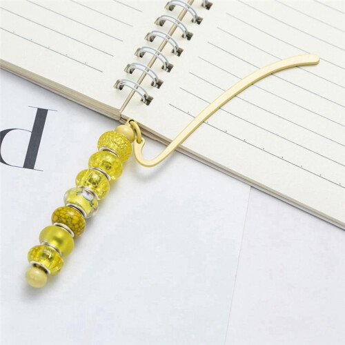 7pc DIY Beadable Bookmarks Bulk,Beadable Bookmarks Pendant Bar,  Beaded Book Lanyards Chains for Students Teachers 2