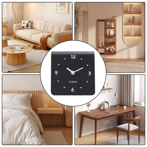 Clock Simple Retro Living Room Decor Silent Desktop Clock Clock Decor Creamy White 2