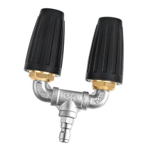 Nettoyeur Haute Pression à Double Buse Turbo, Double Turbo Rotatif à 360, 4000 PSI, 4-6 GPM avec Connecteur Rapide