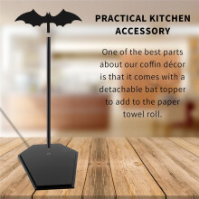 Bat Papieren Handdoekhouder, Papieren Handdoekrolhouder voor Keukenbadkamer, Halloween Keukendecor, Gotische Keukendecor