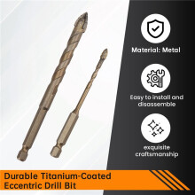 Four-Flute Sawtooth Eccentric Drill Bit, Four Edged Serrated Eccentric Drill, Four-Flute Sawtooth Eccentric Drill Bit