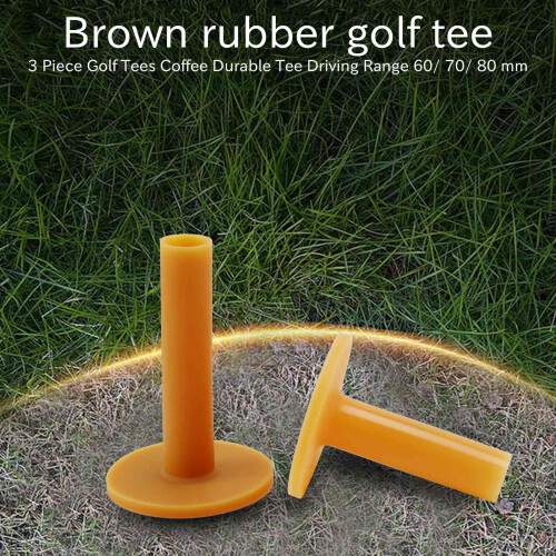 3 Piece  Tees Coffee Durable Tee Driving Range 60/ 70/ 80 mm 1
