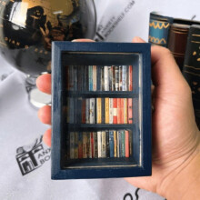 Bibliothèque Miniature de Poche pour L'Anxiété, Bibliothèque en Bois pour Petits Livres, Bibliothèque Anti-Stress, Étagère de Table