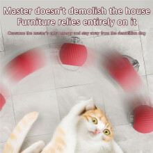 Interactive Cat Rolling Super Drive Cat Rolling Balls with Bird Chirping Motion Activated Sensor Pet Kitten Teaser