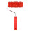 6 Inch Painting Roller with Handle Rubber Wood Pattern Graining Knurling Tool for Wall Decoration Red 2