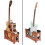 Gitarrstativ, Hopfällbart Golvstativ för Gitarr, Justerbart Gitarrstativ Musikställhållare Gitarrdel 3