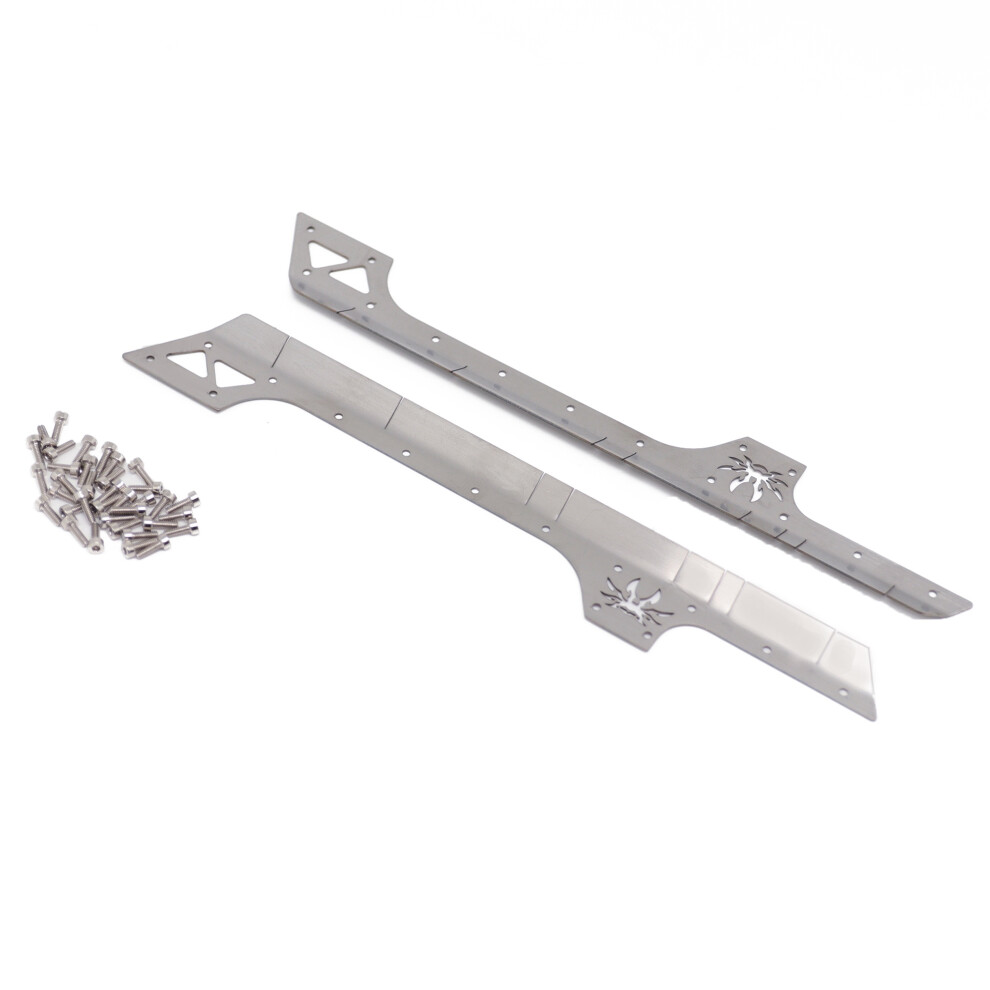 2Pcs Metal Side Skirt Surround For 1/10 Rc Crawler Car Axial Scx10 90046 Axi03007 Yk4102 313Mm Wheelbase 6032759666101