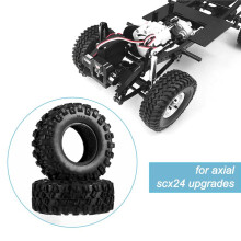 4 STUKS 52X17Mm 1.0 Inch Zachte Rubberen Wiel Banden Band voor 1/24 RC Crawler Auto Axiale SCX24 90081 AXI00002 Upgrade Onderdelen