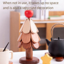 Almohadilla Aislante para Árbol de Navidad, Mesa de Comedor de Madera Maciza, Almohadilla Antiescaldaduras, Tapete para Ollas, Decoración del Hogar,