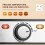 4-Slice Waffle Maker, 1600W Nonstick Iron, Compact Square Design, Double-Sided Heating with Indicator Lights EU Plug 3