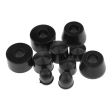 10 Peças Longboard Skate Buchas Cônicas Cilindro Bucha Pivot Cups Set Acessórios para Longboard Truck Preto