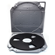 10inch Empty Takeup Reel with Empty Take Reels Storage Box Full Protection Open Reel Recording Tape Box Case A