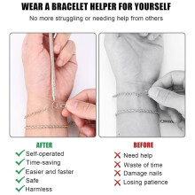 2pcs Bracelet Helper Tools, Bracelet Assistance Tool Bracelet Fastener Helper Tool Hook Quick Wear Jewelry Helper