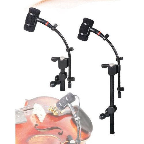 Adjustable Instrument Stand with Rackmount Bracket Clip Microphone Clip Soft Rubber Shock-Absorbing Structure for Violin 2
