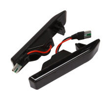Car Dynamic  Blinkers Led Light Side  Sequential Lamp för  X5 E53 2000-2005 E36 1997 Rökt Svart
