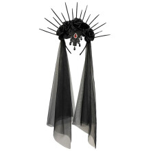 Mesh Sluier Elegante Retro Halloween Haaraccessoires One Size Fits All Sluier Hoofdband Halloween Decoratie Hoofdband