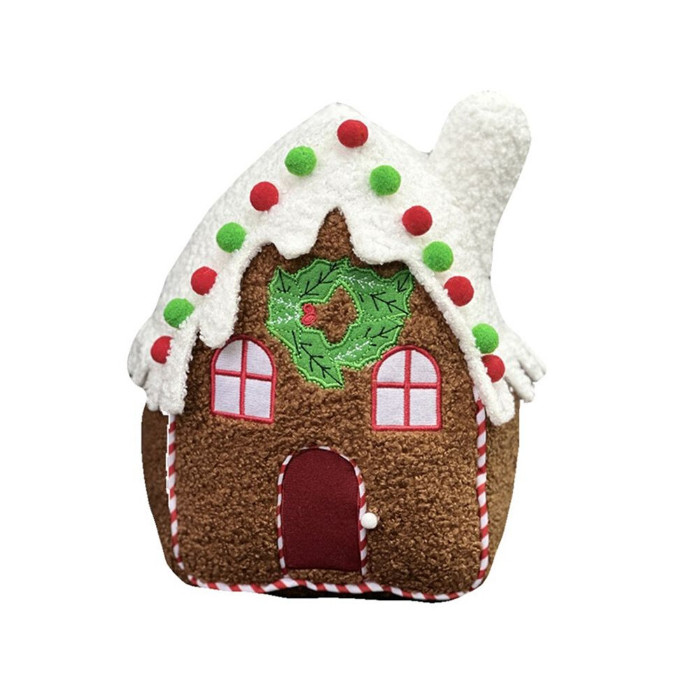 Tauoh Gingerbread House Plush Throw Pillow Gingerbread House Pillow Gingerbread Decoration Gift Office Home Decor
