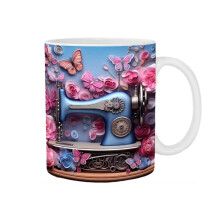 Tazza Dipinta per Macchina da Cucire 3D Tazza da Caffè Tazze per Tè e Latte Tazza D'Acqua Regali di Compleanno di Natale per Gli Amanti del