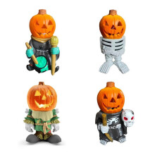 Halloween Pompoen Ridder Tuindecoratie Hars Lantaarn Schedel Horror Gloeiend Licht Standbeeld Buiten Gazon Woondecoratie