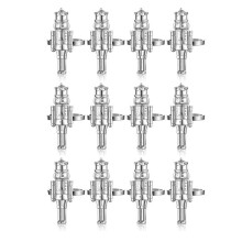 Christmas Nutcracker Napkin Rings Set of 12, Napkin Rings Metal Napkin Holders for Christmas Decoration (Silver)