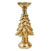 Retro Resin Christmas Tree Candlestick - Festive Decoration, Desktop Atmosphere, Vintage Candle Holder Stand A
