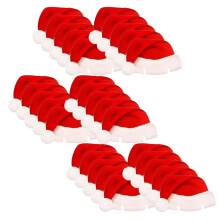 30 Pezzi di Biglietti per Tazze di Natale, Cappello di Babbo Natale, Decorazioni per Bicchieri di Vino, Ornamenti per Natale, Regalo di Capodanno,