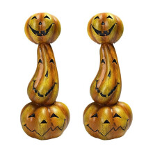 Pompoenkandelaar Halloween-Decoraties Tafelmiddel Kaarsenhouder 2 Stuks