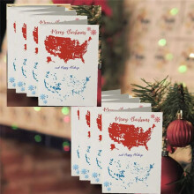 Carte Joyeux Noël Amérique 2024, Carte Joyeux Noël, Cartes de Vœux Amusantes, Cartes de Carte des Élections Présidentielles